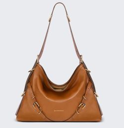 GIVENCHY MEDIUM VOYOU BAG IN GRAINED SOFT TAN LEATHER W/GOLD HARDWARE NEW *$2450