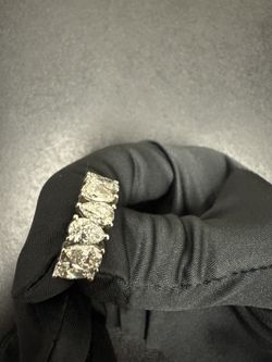 14K WG 4.65 Ctw Pear Shape Diamonds