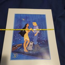VINTAGE *DISNEY *POCAHONTAS *EXCLUSIVE COMMEMORATIVE LITHOGRAPH *11X14 *NEVER USED *COLLECTIBLE 