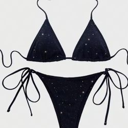 Shiny Sparkly Women Bikini Swimsuit 