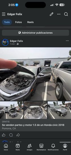 Se vende en partes honda civic 2018