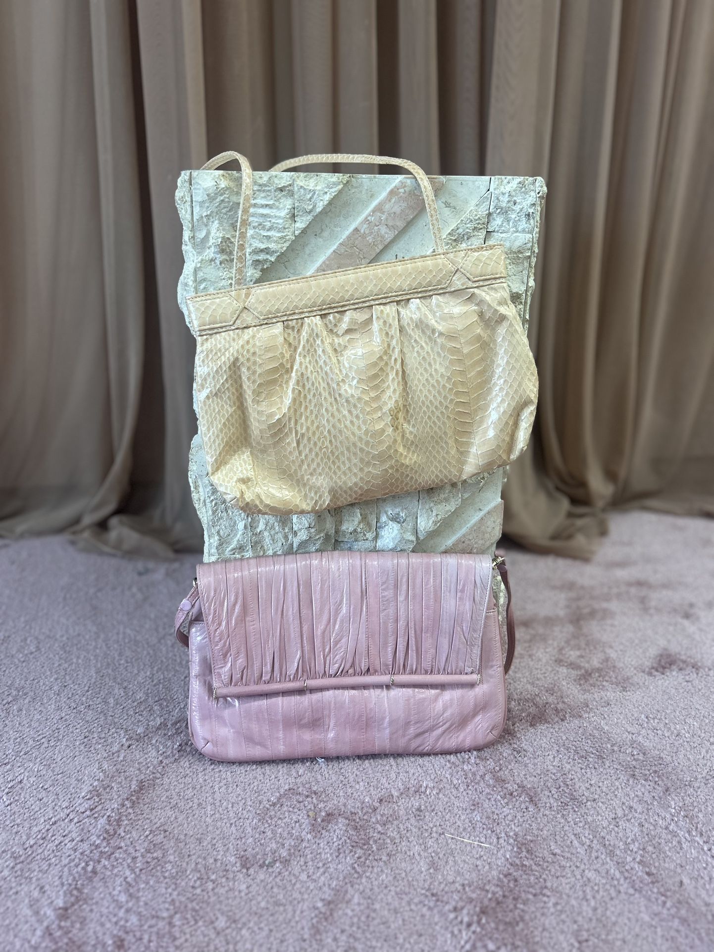 Real Snake Skin And Leather Vintage purse Lot
