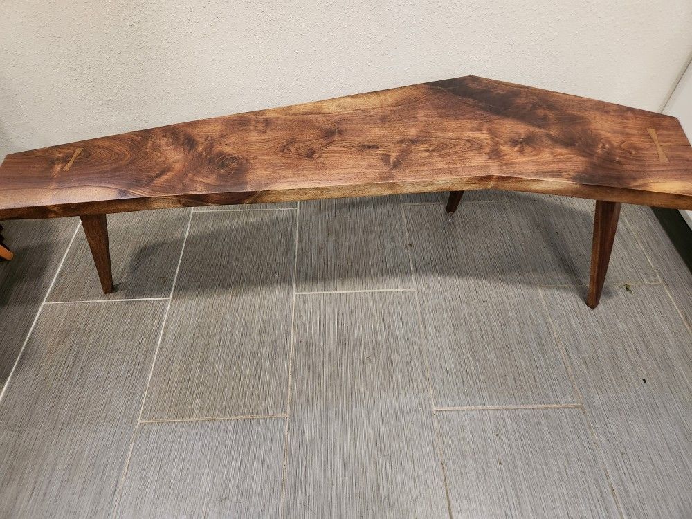 Solid Walnut Tripod Coffee Table