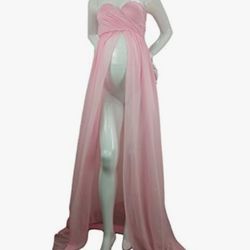 Pink Maternity Photo Shoot Dress