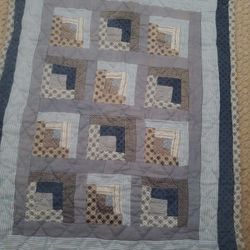 Doll Log-cabin Style Quilt or Wall Hanging