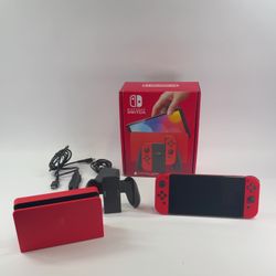 Nintendo Switch OLED Console Gaming System HEG-001 Mario Red Edition