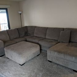 6 Piece Sectional Chaise Couch Sofa