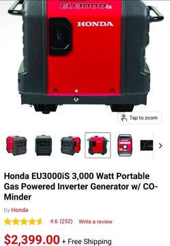 HONDA HAS POWERED INVERTED GENERATOR