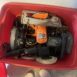 Variety Of Vintage Power Tools 