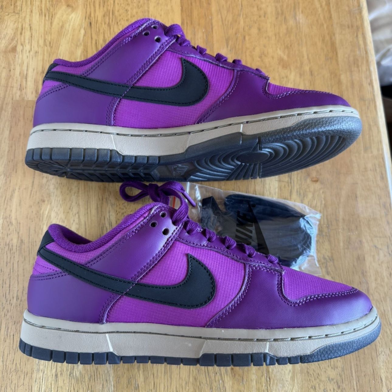 New Nike Dunk Low Viotech Fuchsia Purple Punk Black Shoes Women's