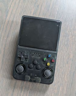 R36S Handheld Game Console (Black) – For Parts or Repair