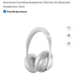 Bose Noise Cancelling Headphones 700 Over-Ear Bluetooth Headphones, Silver