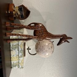 Giraffe Wooden Figurine 