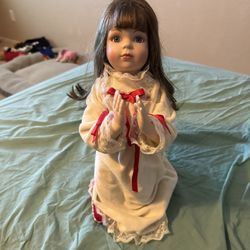 A Christmas Prayer Porcelain Doll