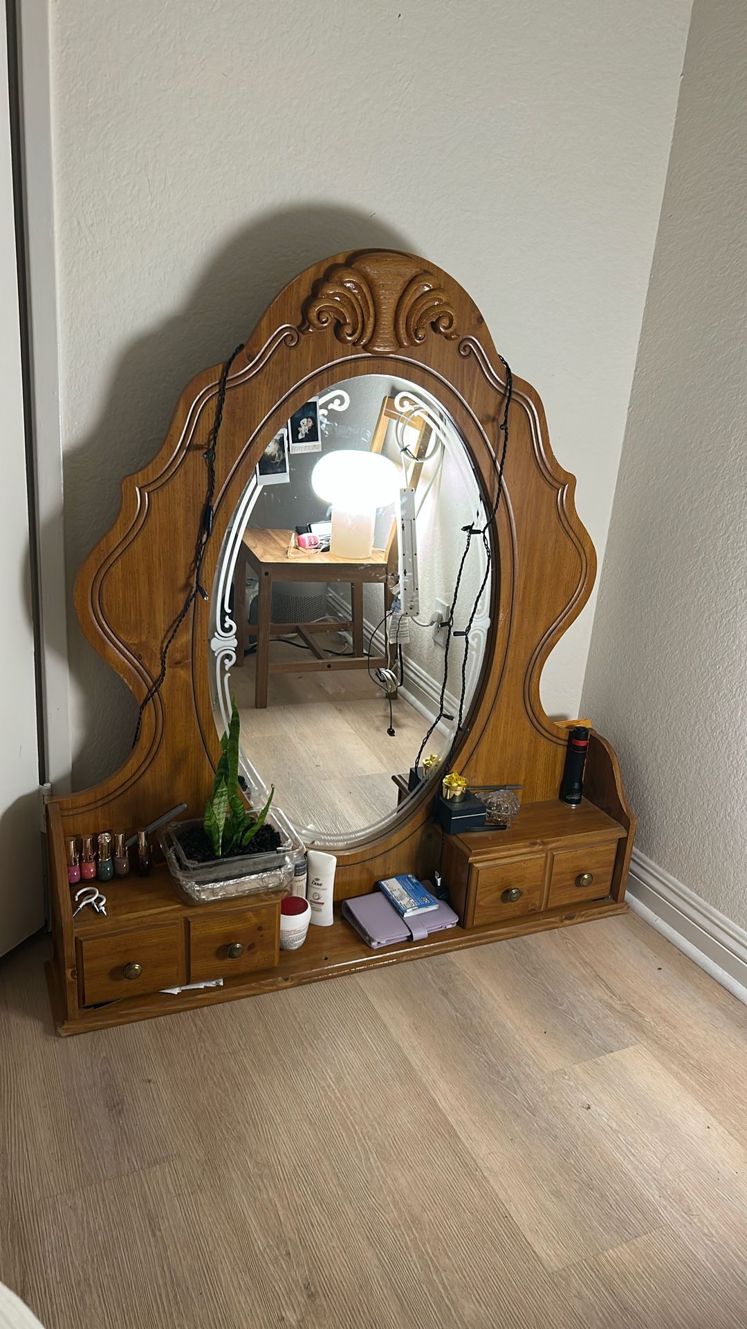 FREE Wooden Vanity Mirror