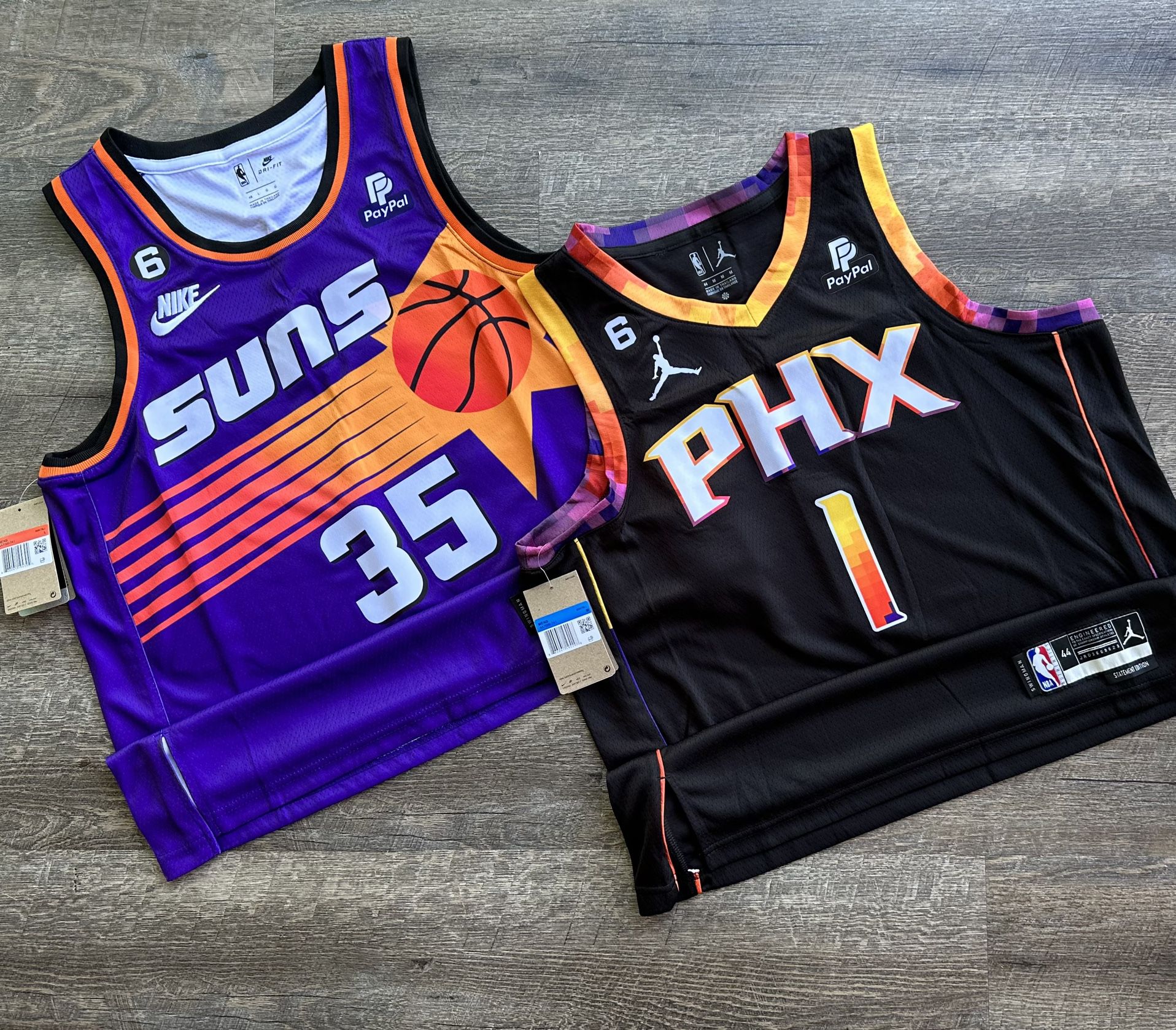 Phoenix Suns Jerseys (Statement Black and Classic Purple) for Sale