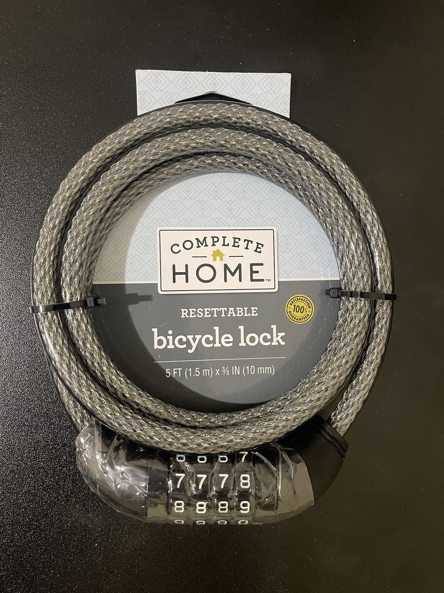 Complete Home Resettable Bicycle Lock New
