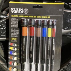 5inch Magnetic Color-Coded Power Nut Setters, 6-Piece Set