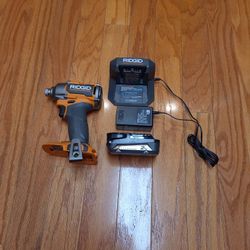 Ridgid 1/4" Hex Impact Driver, Battery, Charger