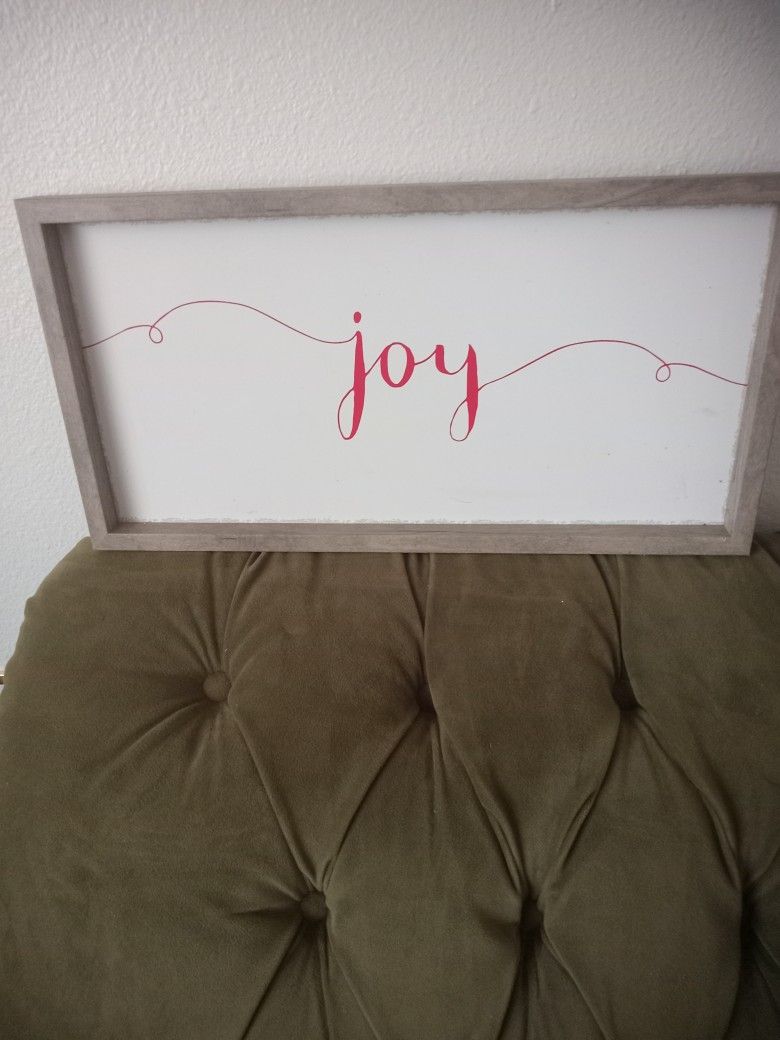 JOY SIGN/PIC (20"×10 1/2")