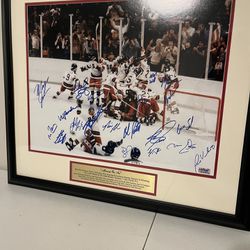 Autographed “Miracle On Ice” Team Celebration Photo