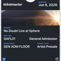 NODOUBT TICKET