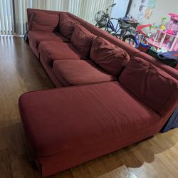 Sectional Sofa. Pottery Barn. FREE. 