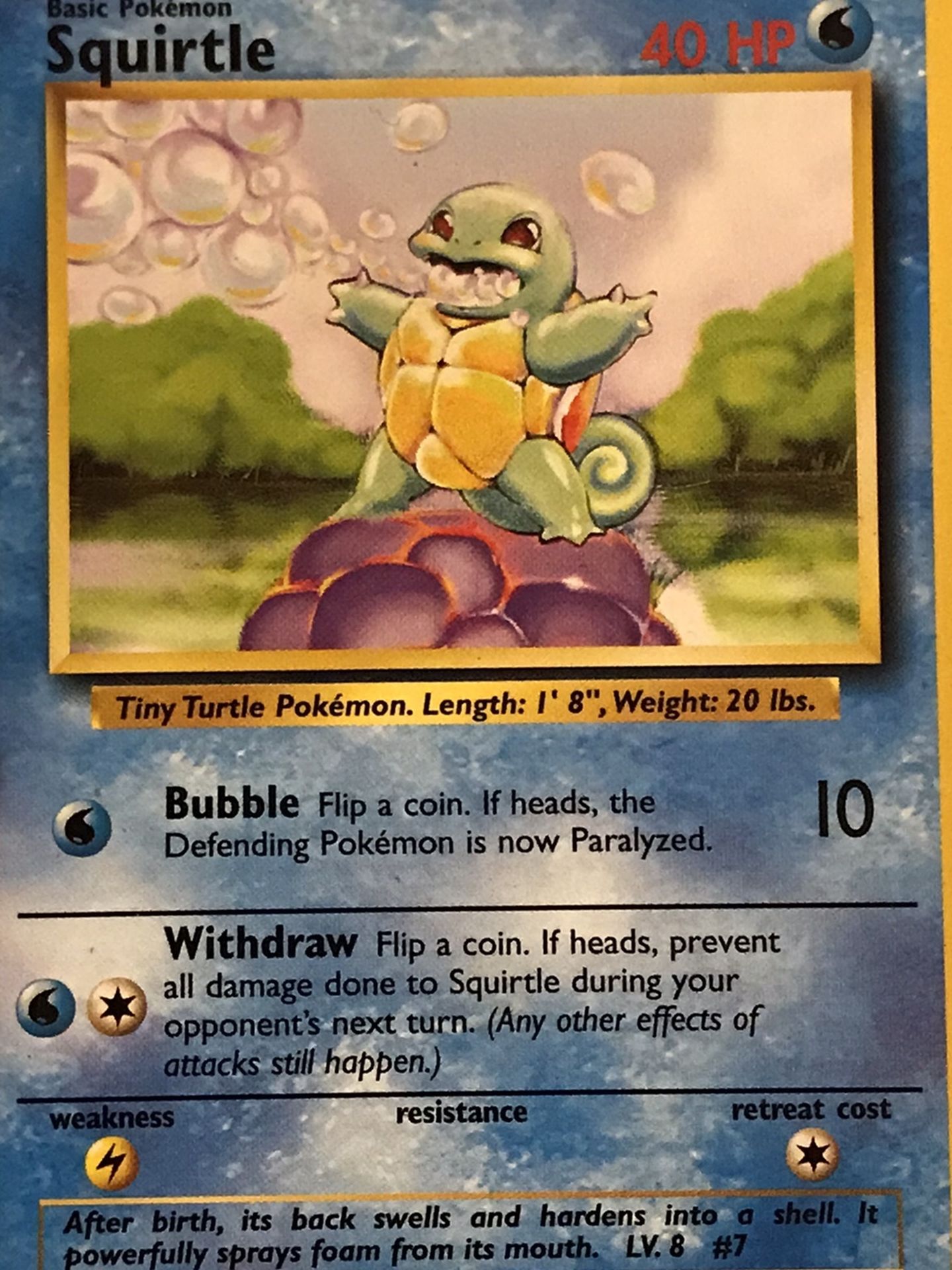 Squirtle 63/102 Base Set 1999 WOTC Non-Holo Pokemon Card