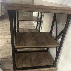 Wood Desk with Shelves – Sturdy & Modern