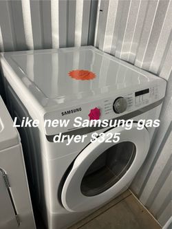 Like new Samsung gas dryer white color