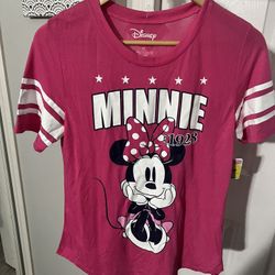 Disney Minnie Jersey Shirt Size Medium New With Tag