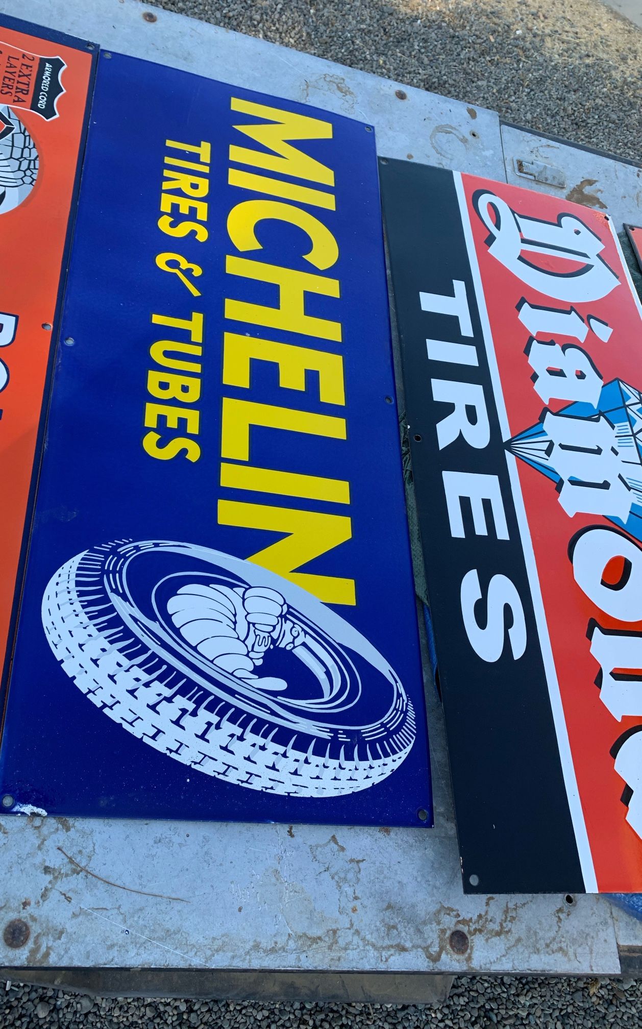 PORCELAIN SIGNS 15 x 36 INCH SINGLE SIDED $225 each in MADERA CA