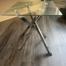 Modern Glass End Table 