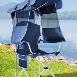 Docusvect Beach Chair with Canopy Shade, Canopy Beach Chair for Adults 

