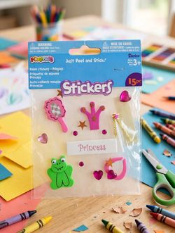 Darice Foamies Foam Stickers Princess 15 pcs Discontinued Peel Stick Kids Crafts