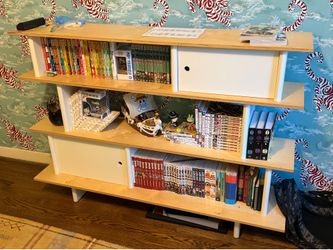 Oeuf NYC Modern Kids Furniture Set – Bookcase + Nightstand / Storage Unit