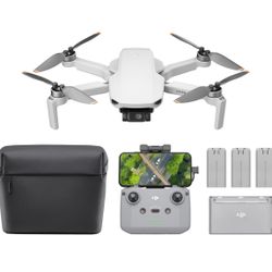 DJI Mini Fly More Combo, Drone Camera for Adults, Under 249 g, 3-Axis Gimbal Stabilization,  Auto Return,