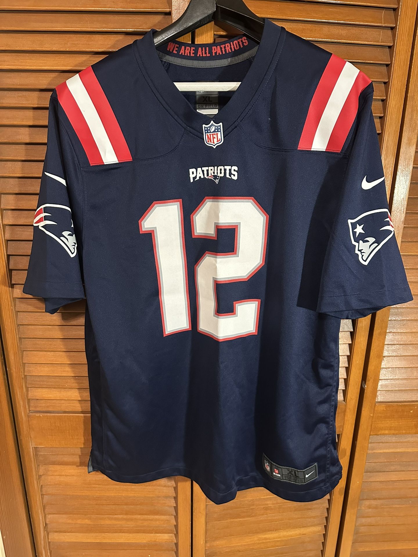 Tom Brady New England Patriots Nike Navy  Game Retired Player Jersey. Size XL