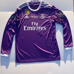 Real Madrid 16/17 Champions League Final Ronaldo No.7 Long Sleeve Jersey NWT