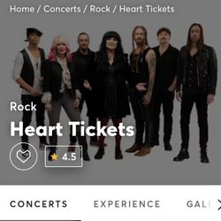 HEART CONCERT TOCKETS