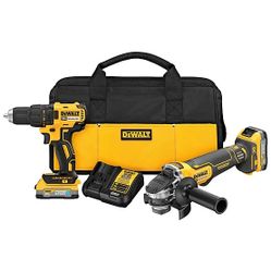 DEWALT Cordless 20V Brushless Drill/Grinder Combo Tool Kit, 2 pc.