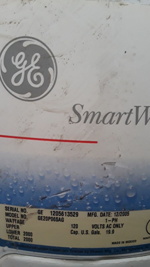 Ge Smart Water Heater Model No Ge20p06sag For Sale In Brooklyn Ny