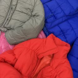 Puffer Jackets - Red, Grey, Blue