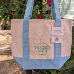 Trader Joe's Blue Pastel Mini Tote Bag