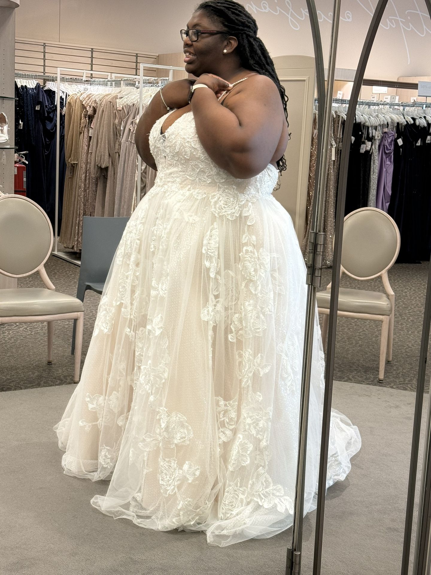 Oleg Cassini Wedding Dress – Size 20/22, Worn Once