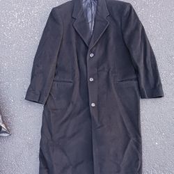Mens Cashmere Blend Overcoat Large