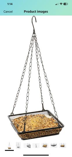 WOSIBO Hanging Feeder Seed Tray, Platform Metal Mesh , Outdoor Garden Decoration for Wild Backyard Attracting Birds
