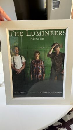 Framed Lumineers concert poster