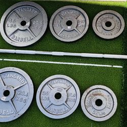 Olympic Weights and barbell