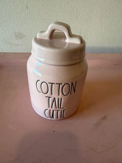 RAE DUNN PINK COTTON TAIL CUTIE CANISTER